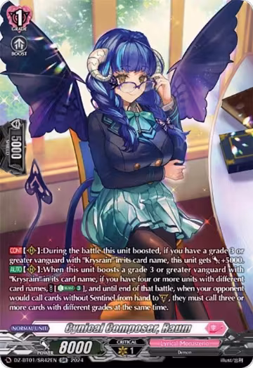 Cynical Composer, Raum (SR) (DZ-BT01/SR42EN), DZ-BT01: Fated Clash — Vanguard card price