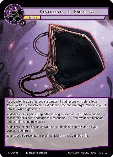 Restraints of Empathy (TTT-054 R), Thoth of the Trinity — Force of Will card price