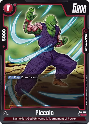 Piccolo - FB02-022 (FB02-022), Blazing Aura — DB Fusion card price