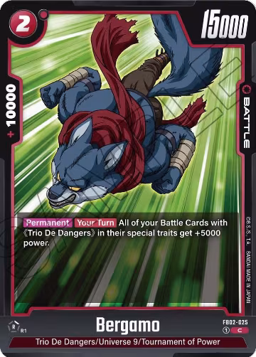 Bergamo (FB02-025), Blazing Aura — DB Fusion card price