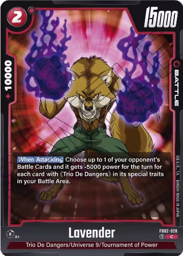 Lavender (FB02-028), Blazing Aura — DB Fusion card price