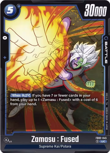 Zamasu : Fused - FB02-045 (FB02-045), Blazing Aura — DB Fusion card price