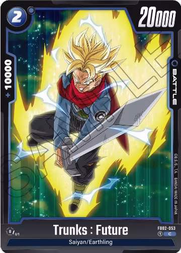 Trunks : Future - FB02-053 (FB02-053), Blazing Aura — DB Fusion card price