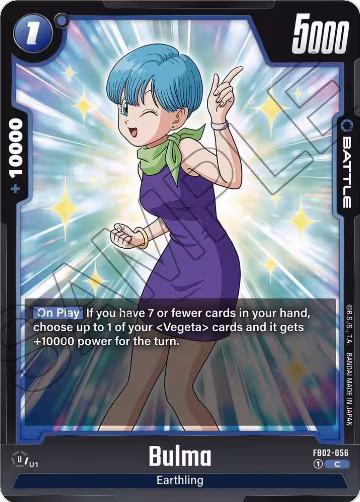 Bulma - FB02-056 (FB02-056), Blazing Aura — DB Fusion card price