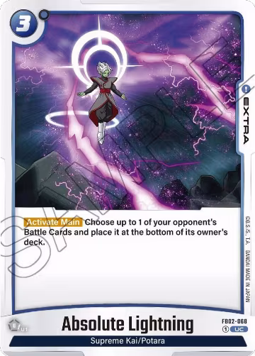 Absolute Lightning (FB02-068), Blazing Aura — DB Fusion card price