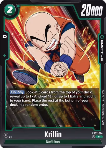 Krillin - FB02-074 (FB02-074), Blazing Aura — DB Fusion card price