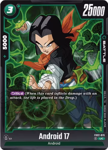 Android 17 - FB02-076 (FB02-076), Blazing Aura — DB Fusion card price