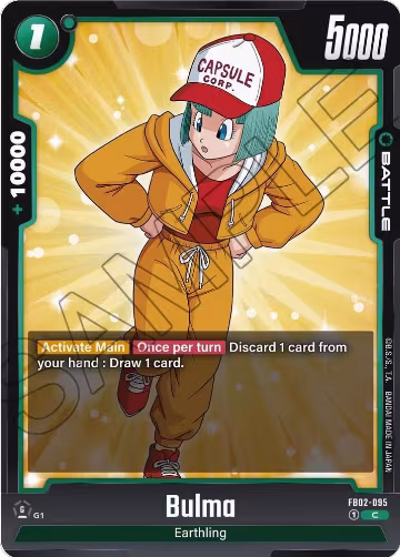 Bulma - FB02-095 (FB02-095), Blazing Aura — DB Fusion card price
