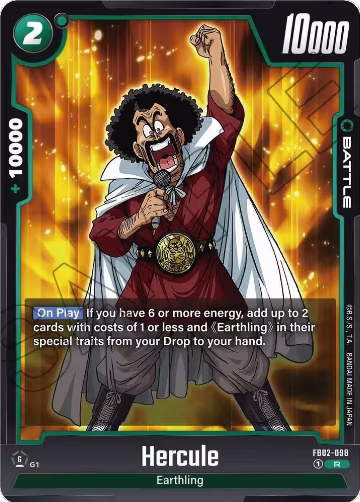 Hercule (FB02-098), Blazing Aura — DB Fusion card price