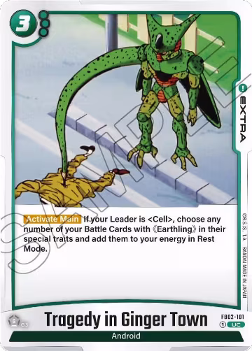 Tragedy in Ginger Town (FB02-101), Blazing Aura — DB Fusion card price