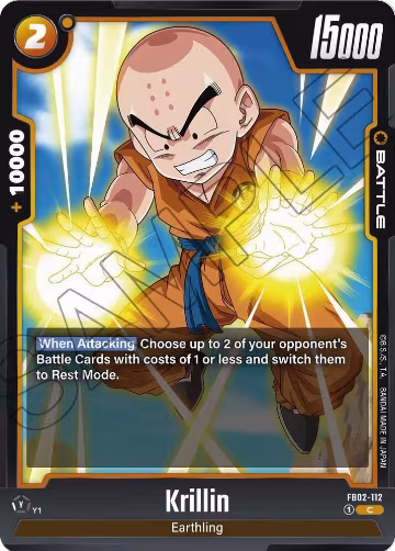 Krillin - FB02-112 (FB02-112), Blazing Aura — DB Fusion card price