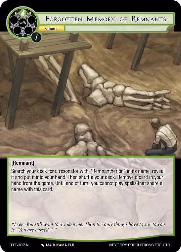 Forgotten Memory of Remnants (TTT-037 N), Thoth of the Trinity — Force of Will card price