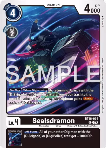 Sealsdramon (BT16-054 C), Beginning Observer — Digimon card price