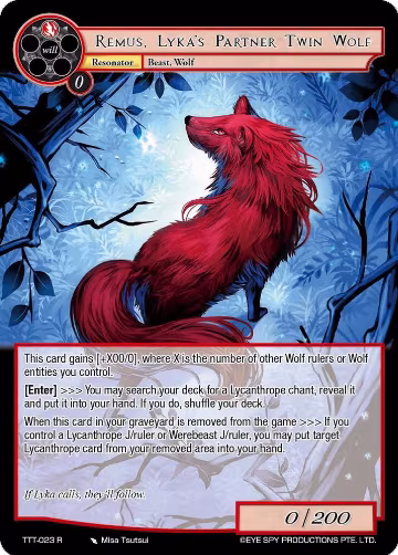 Remus, Lyka's Partner Twin Wolf (TTT-023 R), Thoth of the Trinity — Force of Will card price