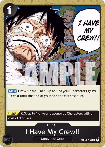 I Have My Crew!! (ST14-016), ST-14: Starter Deck 14 3D2Y — One Piece card price
