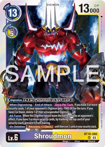 Shroudmon (BT16-080 SR), Beginning Observer — Digimon card price