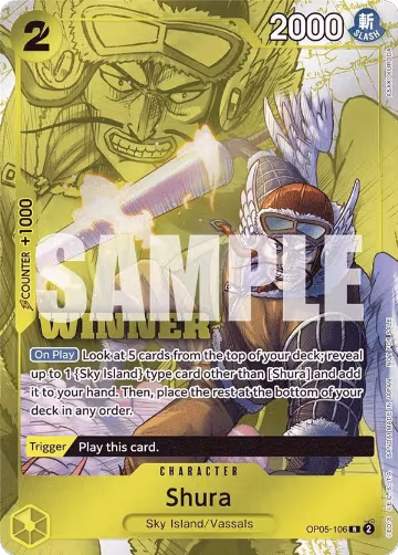 Shura (Winner Pack Vol. 7) (OP05-106), One Piece Promotion Cards — One Piece card price