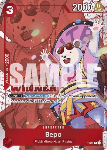 Bepo (Winner Pack Vol. 7) (P-019), One Piece Promotion Cards — One Piece card price