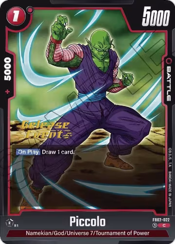 Piccolo - FB02-022 (FB02-022), Blazing Aura Release Event Cards — DB Fusion card price