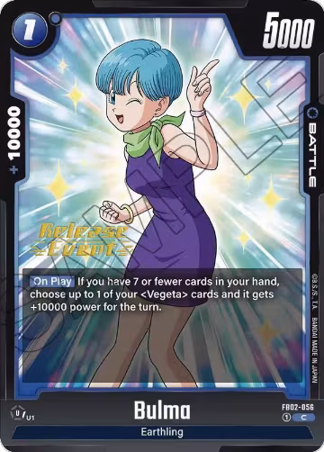 Bulma - FB02-056 (FB02-056), Blazing Aura Release Event Cards — DB Fusion card price