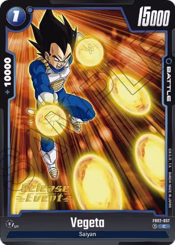 Vegeta - FB02-057 (FB02-057), Blazing Aura Release Event Cards — DB Fusion card price