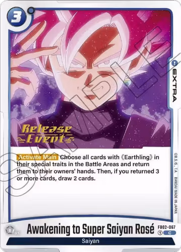 Awakening to Super Saiyan Rose (FB02-067), Blazing Aura Release Event Cards — DB Fusion card price