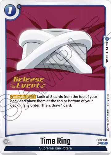 Time Ring (FB02-069), Blazing Aura Release Event Cards — DB Fusion card price