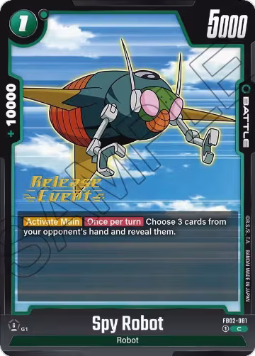 Spy Robot (FB02-081), Blazing Aura Release Event Cards — DB Fusion card price