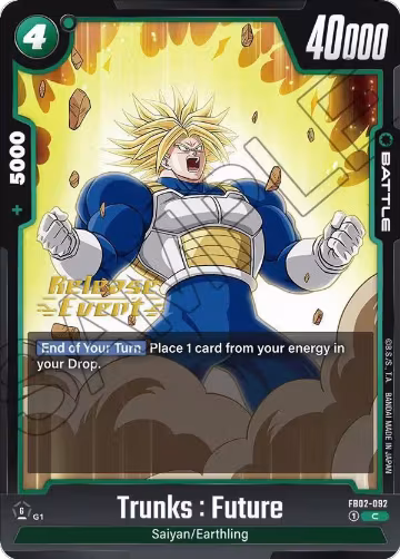 Trunks : Future - FB02-092 (FB02-092), Blazing Aura Release Event Cards — DB Fusion card price