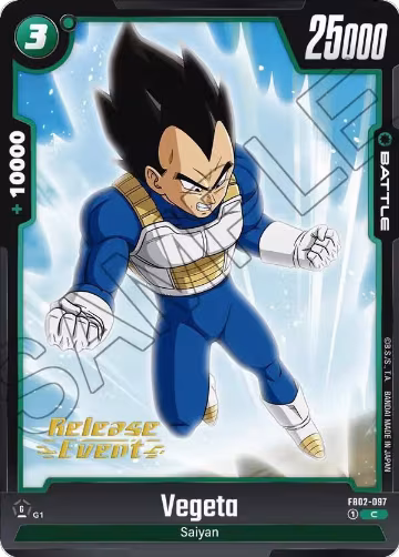 Vegeta - FB02-097 (FB02-097), Blazing Aura Release Event Cards — DB Fusion card price