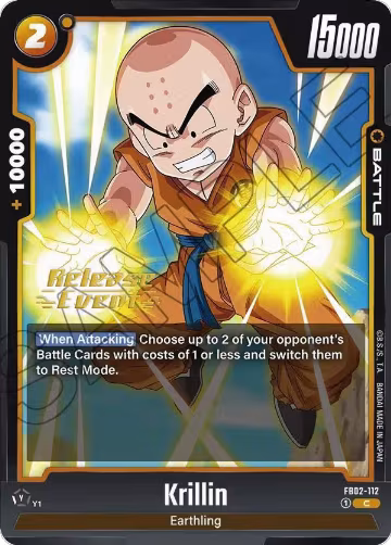 Krillin - FB02-112 (FB02-112), Blazing Aura Release Event Cards — DB Fusion card price