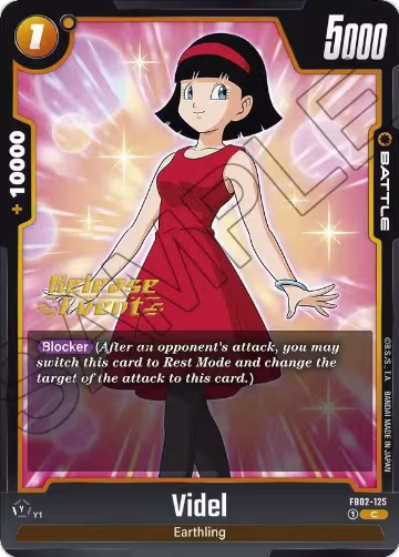 Videl - FB02-125 (FB02-125), Blazing Aura Release Event Cards — DB Fusion card price