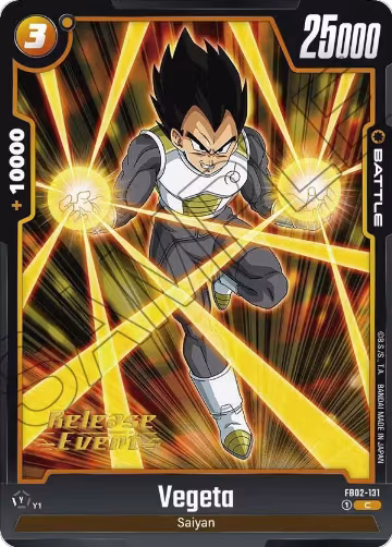 Vegeta - FB02-131 (FB02-131), Blazing Aura Release Event Cards — DB Fusion card price