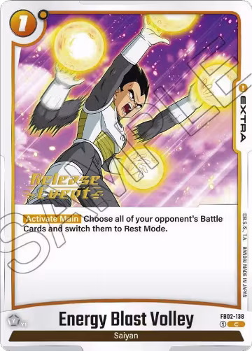Energy Blast Volley (FB02-138), Blazing Aura Release Event Cards — DB Fusion card price