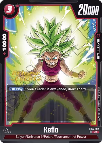 Kefla - FB02-012 (FB02-012), Blazing Aura Release Event Cards — DB Fusion card price