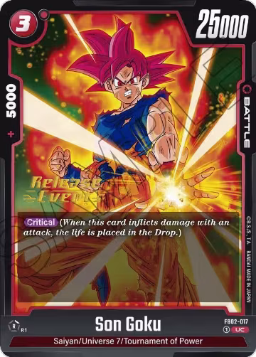 Son Goku - FB02-017 (FB02-017), Blazing Aura Release Event Cards — DB Fusion card price