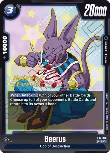 Beerus - FB02-055 (FB02-055), Blazing Aura Release Event Cards — DB Fusion card price
