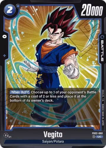 Vegito - FB02-060 (FB02-060), Blazing Aura Release Event Cards — DB Fusion card price