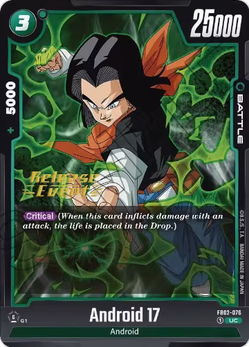Android 17 - FB02-076 (FB02-076), Blazing Aura Release Event Cards — DB Fusion card price