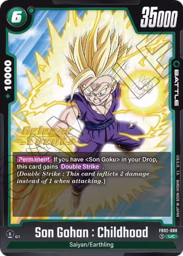 Son Gohan : Childhood - FB02-088 (FB02-088), Blazing Aura Release Event Cards — DB Fusion card price