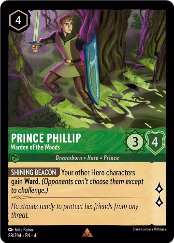 Prince Phillip - Warden of the Woods (88/204), Ursula's Return — Lorcana card price
