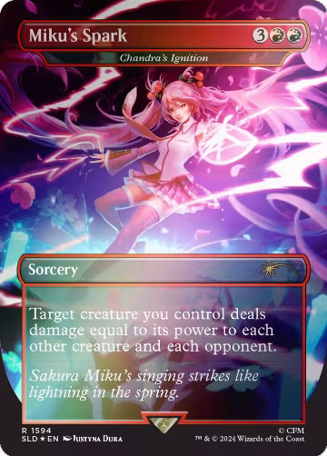 Miku's Spark - Chandra's Ignition (Rainbow Foil) (1594), Secret Lair Drop Series — Magic card price