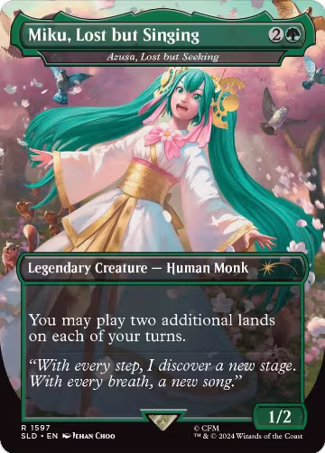 Miku, Lost but Singing - Azusa, Lost but Seeking (1597), Secret Lair Drop Series — Magic card price