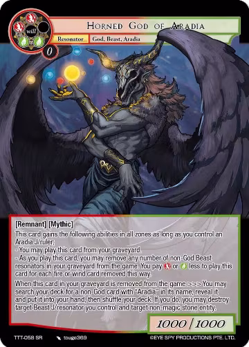 Horned God of Aradia (TTT-058 SR), Thoth of the Trinity — Force of Will card price