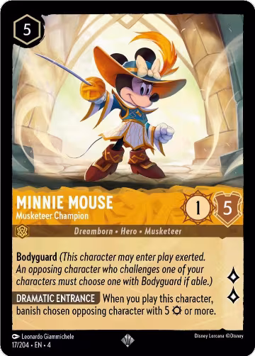 Minnie Mouse - Musketeer Champion (17/204), Ursula's Return — Lorcana card price