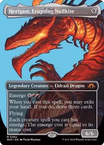 Herigast, Erupting Nullkite (Borderless) (362), Modern Horizons 3 — Magic card price