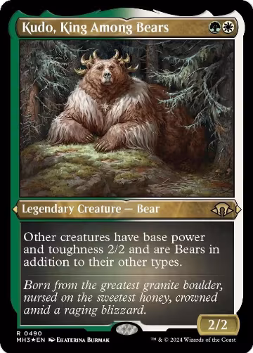 Kudo, King Among Bears (Foil Etched) (490), Modern Horizons 3 — Magic card price