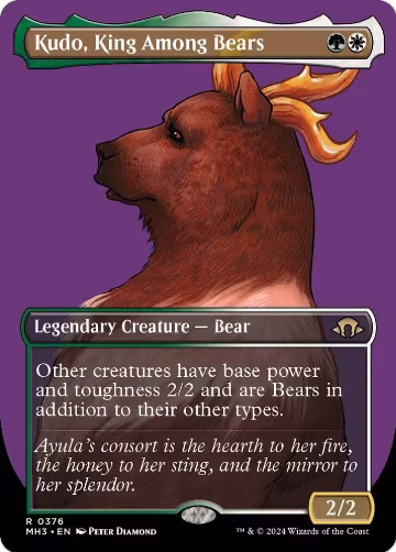 Kudo, King Among Bears (Borderless) (376), Modern Horizons 3 — Magic card price
