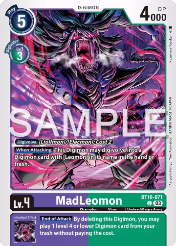 MadLeomon (BT16-071 C), Beginning Observer — Digimon card price