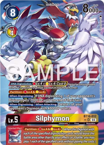 Silphymon (Alternate Art) (BT16-012 SR), Beginning Observer — Digimon card price